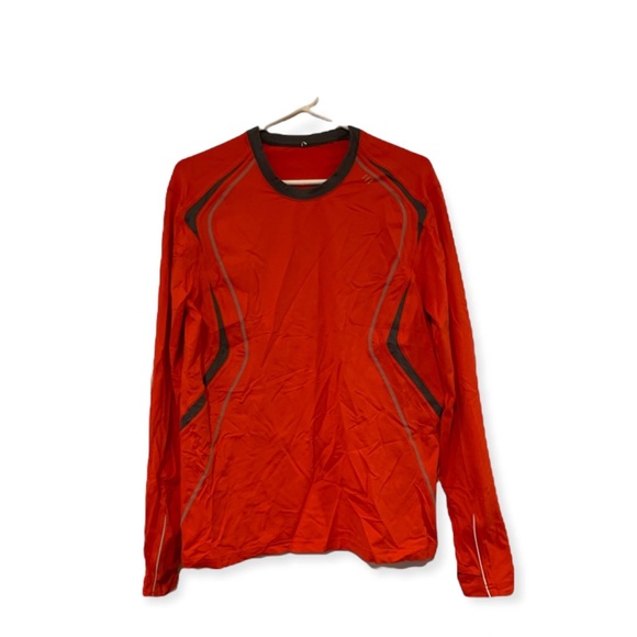 Lululemon Athletica Vent Mens Medium M Red Shirt Long Sleeve Athletic Gym - Picture 2 of 10